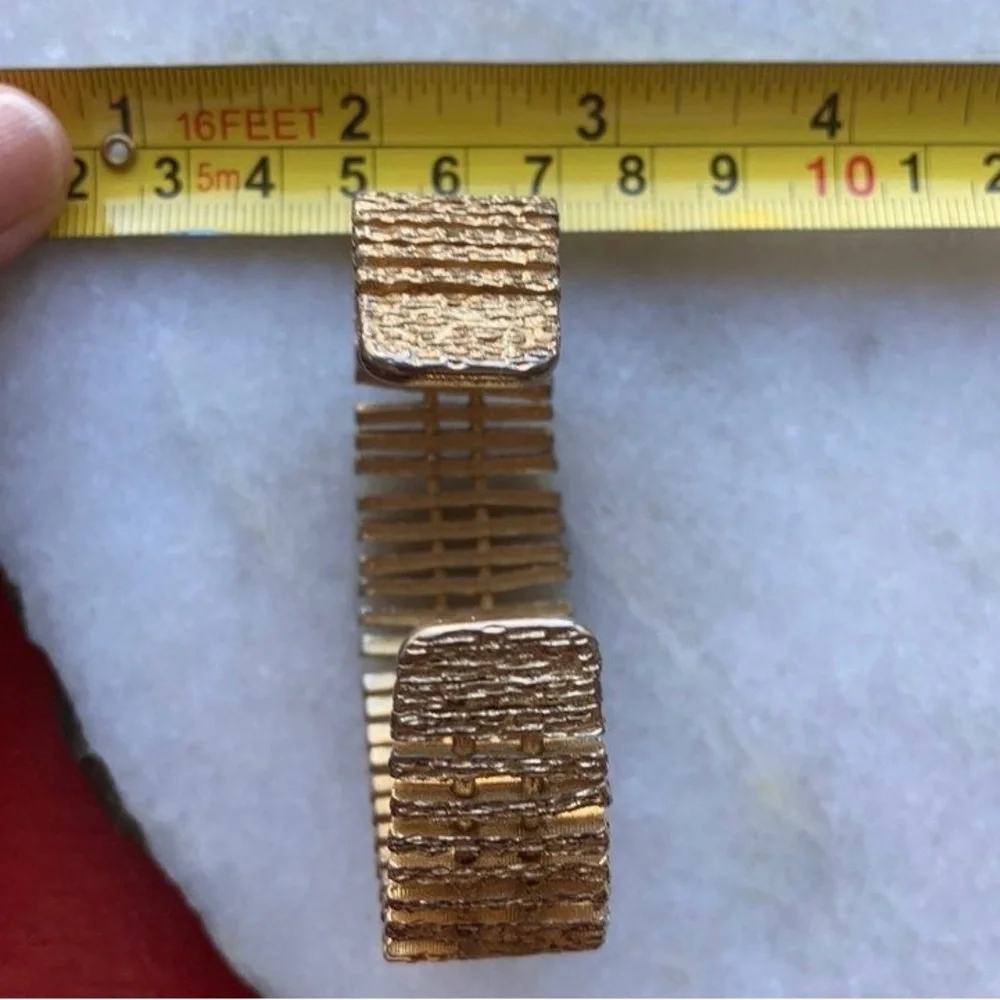 Vintage estate mid-century modern brass cuff bracelet one of a kind unisex